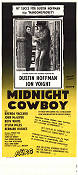 Midnight Cowboy 1969 movie poster Dustin Hoffman Jon Voight Sylvia Miles John Schlesinger