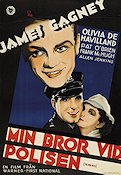 The Irish in Us 1935 movie poster James Cagney Olivia de Havilland Police and thieves