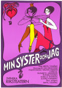 Min syster och jag 1970 affisch Elisabeth Assarson Rutger Nygren Bertil Thiwång Hitta mer: Theater Konstaffischer