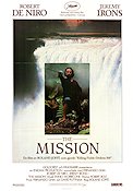 The Mission 1986 movie poster Robert De Niro Jeremy Irons Ray McAnally Roland Joffé Religion