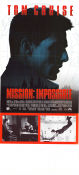 Mission: Impossible 1996 movie poster Tom Cruise Jon Voight Jean Reno Brian De Palma Agents