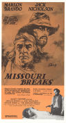 The Missouri Breaks 1976 poster Marlon Brando Arthur Penn