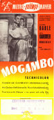 Mogambo 1953 movie poster Clark Gable Ava Gardner Grace Kelly John Ford Find more: Africa