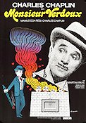 Monsieur Verdoux 1947 movie poster Mady Correll Allison Roddan Charlie Chaplin Artistic posters