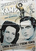 Brigham Young 1941 movie poster Linda Darnell Tyrone Power