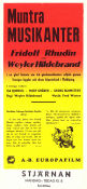 Muntra musikanter 1932 movie poster Fridolf Rhudin Weyler HildebrandIsa Quensel Theodor Berthels