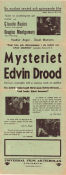 Mysteriet Edvin Drood 1935 poster Claude Rains Douglass Montgomery Heather Angel Stuart Walker