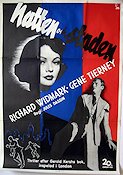 Night and the City 1950 movie poster Richard Widmark Gene Tierney Jules Dassin Film Noir