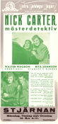 Nick Carter mästerdetektiv 1939 poster Walter Pidgeon Rita Johnson Henry Hull Jacques Tourneur