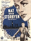 Night and the City 1950 movie poster Richard Widmark Gene Tierney Film Noir