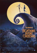 The Nightmare Before Christmas 1993 poster Henry Selick Musik: Danny Elfman Text: Tim Burton Musikaler Animerat Helger