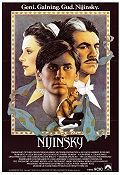 Nijinsky 1980 movie poster Alan Bates George DeLa Pena Leslie Browne Herbert Ross Poster artwork: Richard Amsel Ballet