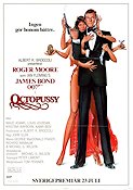 Octopussy 1983 movie poster Roger Moore Maud Adams Louis Jourdan John Glen