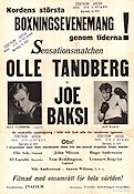 Olle Tandberg vs Joe Baksi 1947 poster Olle Tandberg Boxing