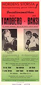 Olle Tandberg vs Joe Baksi 1947 movie poster Olle Tandberg Joe Baksi Boxing Documentaries