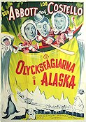 Olycksfåglarna i Alaska 1952 poster Bud Abbott Lou Costello Mitzi Green Jean Yarbrough Berg