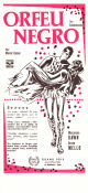 Black Orpheus 1959 movie poster Breno Mello Marpessa Dawn Lourdes de Oliveira Marcel Camus Musicals