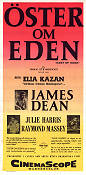 East of Eden 1955 movie poster James Dean Julie Harris Raymond Massey Elia Kazan Writer: John Steinbeck
