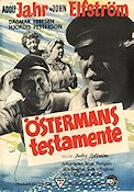 Östermans testamente 1954 movie poster Adolf Jahr John Elfström Dagmar Ebbesen