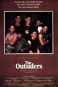 The Outsiders 1983 movie poster C Thomas Howell Matt Dillon Ralph Macchio Tom Cruise Patrick Swayze Rob Lowe Tom Waits Francis Ford Coppola Gangs