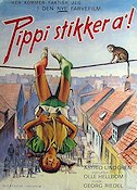 Pippi on the Run 1970 movie poster Inger Nilsson Beppe Wolgers Writer: Astrid Lindgren