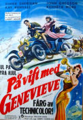 På vift med Genevieve 1953 poster Dinah Sheridan John Gregson Kay Kendall Henry Cornelius Bilar och racing