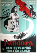 Pandora och den flygande holländaren 1951 poster James Mason Ava Gardner Nigel Patrick Albert Lewin Bilar och racing Skepp och båtar