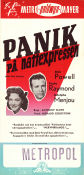 Panik på nattexpressen 1951 poster Dick Powell Paula Raymond Adolphe Menjou Anthony Mann