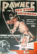 Pawnee den store hövdingen 1957 poster George Montgomery Bill Williams Lola Albright George Waggner