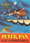 Peter Pan 1953 movie poster Bobby Driscoll Clyde Geronimi Writer: JM Barrie Animation Kids