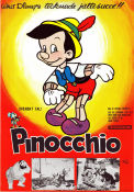 Pinocchio 1940 movie poster Norman Ferguson Writer: Carlo Collodi Poster artwork: Walter Bjorne Animation
