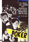 Poker 1951 movie poster Stig Järrel Carl Henrik Fant Lars Ekborg Arne Källerud Gösta Bernhard Gambling