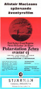 Polarstation Zebra svarar ej 1968 poster Rock Hudson Ernest Borgnine Patrick McGoohan John Sturges Text: Alistair Maclean