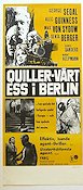 Quiller vårt ess i Berlin 1967 movie poster George Segal Alec Guinness Max von Sydow Senta Berger Agents