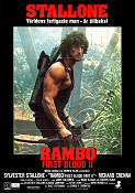 Rambo First Blood 2 1985 movie poster Sylvester Stallone Richard Crenna Charles Napier George P Cosmatos Guns weapons