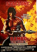 Rambo First Blood 2 1985 movie poster Sylvester Stallone Richard Crenna Charles Napier George P Cosmatos Guns weapons