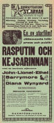 Rasputin and the Empress 1932 movie poster John Barrymore Lionel Barrymore Ethel Barrymore Richard Boleslawski Russia