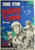 Objective Burma 1945 movie poster Errol Flynn William Prince War Sky diving