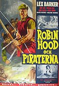 Robin Hood och Piraterna 1960 poster Lex Barker Jocelyn Lane Rossana Rory Giorgio Simonelli