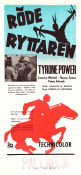 Röde ryttaren 1952 poster Tyrone Power Cameron Mitchell Thomas Gomez Joseph M Newman