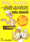 Rosa Pantern och Karl-Alfreds tokiga bravader 1972 movie poster Karl-Alfred Pink Panther Popeye Animation From comics