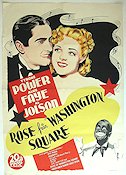 Rose of Washington Square 1939 movie poster Tyrone Power Alice Faye Al Jolson
