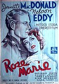 Rose-Marie 1936 movie poster Jeanette MacDonald Nelson Eddy