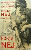 Rösta nej Rusdrycksförbudet 1922 poster Poster artwork: Gunnar Widholm