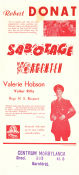 Sabotageagenten 1943 poster Robert Donat Valerie Hobson Walter Rilla Harold S Bucquet Hitta mer: Nazi