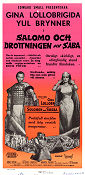 Solomon and Sheba 1959 movie poster Gina Lollobrigida Yul Brynner King Vidor Sword and sandal