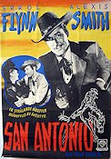 San Antonio 1945 movie poster Errol Flynn Alexis Smith