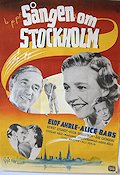 Sången om Stockholm 1947 movie poster Alice Babs Elof Ahrle Find more: Stockholm