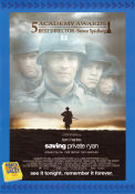 Saving Private Ryan 1998 poster Tom Hanks Tom Sizemore Edward Burns Vin Diesel Ted Danson Matt Damon Steven Spielberg War