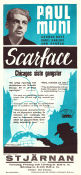 Scarface 1932 poster Paul Muni Ann Dvorak George Raft Howard Hawks